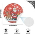 thumbnail image 4 of GZHJMY Christmas Santa Claus Round Placemats Set of 1, Non-Slip PVC Table Mats Washable Heat Resistant Place Mats for Kitchen Dining Table Christmas Home Decor, 15.4 Inch Table Mat, 4 of 7