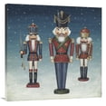 thumbnail image 1 of Global Gallery's 'Soldier Nutcrackers Snow' by David Carter Brown Stretched Canvas Wall Art, 1 of 4