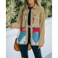 thumbnail image 5 of Chaqueta vaquera Retro de manga larga con bolsillo y solapa para mujer, chaqueta Retro holgada de lana con costuras vaqueras Vintage, novedad de 2023, 5 of 5