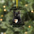 thumbnail image 3 of CafePress - Funny Morning Cat Saying - Acrylic Circle Christmas Ornament, 3 of 4