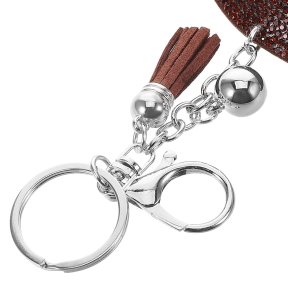 WEUVEB Football Keychain with Elegant Rhinestone Design, 1 Piece Sports Bag Charm Accessory for Events