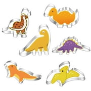 jiaroswwei 1 Set Dinosaur Pattern Cookie Cutters DIY 430 Stainless Steel Children Holiday Baking Mould Stencils Kitchen Tools