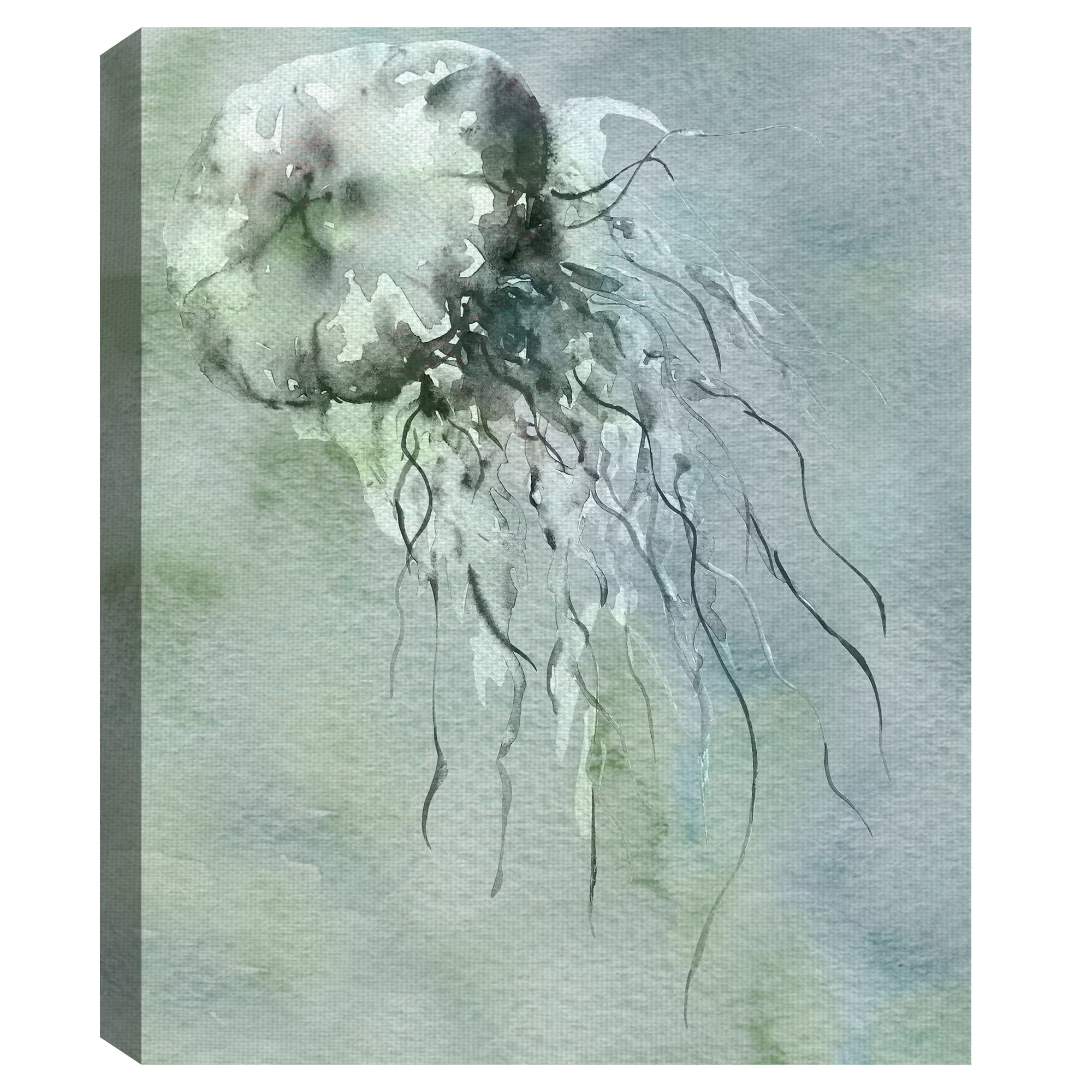 Fine Art Canvas Jellyfish Blue Grey I & III by Brandi Fitzgerald Canvas Art Print