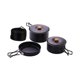 thumbnail image 4 of Juego de cocina para acampar de 3 piezas, juego de utensilios de cocina para acampar, para viajes, senderismo, barbacoa Negro, 4 of 8
