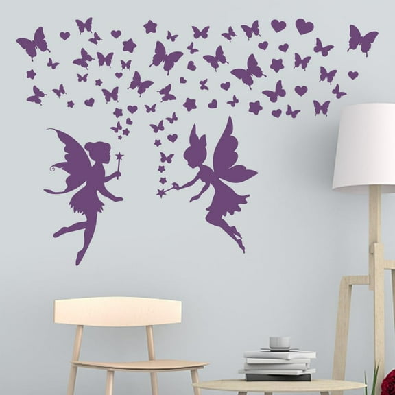 Wall Stickers Butterfly Peel and Stick Wall Decals 1 Sheets Removable Art Decor for Bedroom Nursery Playroom Bathroom Office Decoration