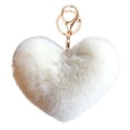 thumbnail image 1 of Coofit Key Chain Fashion Heart Shape Pom Pom Handbag Pendant Purse Charm Phone Charm, 1 of 6
