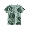 thumbnail image 3 of WOYY Toddler Boys T Shirt Leaf Print Short Sleeve T-Shirt Children's Summer Casual Tshirt, 3 of 5