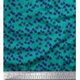 thumbnail image 1 of Soimoi Blue Poly Georgette Fabric Deodar Cedar Tree Fabric Prints By Yard 42 Inch Wide, 1 of 5
