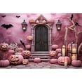 thumbnail image 4 of Photography Background Pink Halloween Pumpkin Bat Girls Birthday Party Cake Smash Portrait Decor Backdrop Photo Studio, 4 of 7
