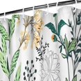 thumbnail image 3 of Pioneer Flower Floral Print Pattern Shower Curtain 36"x72" ,Bathroom Decorative Shower Curtains Set with 12 Hooks,Modern Waterproof Washable Shower Curtain, 3 of 6