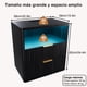 thumbnail image 3 of VERDALAY Mesita de noche con 2 cajones Mesita de noche con estación de carga Mesita auxiliar con toma de corriente para ahorrar espacio Escritorio de madera para dormitorio Escritorio de esquina, 3 of 15