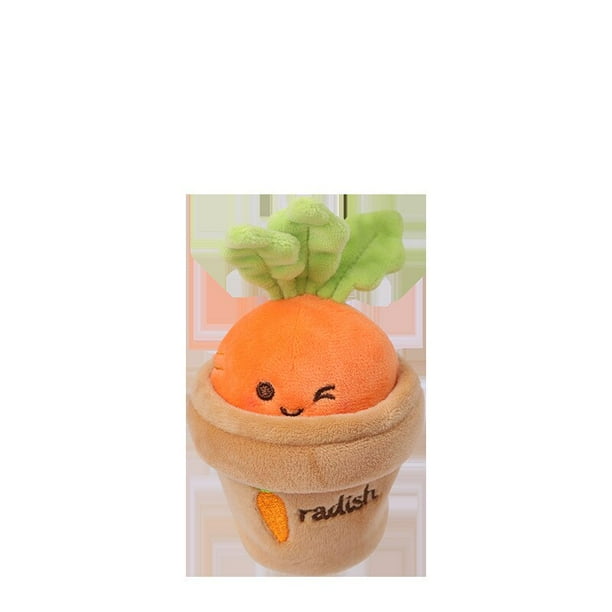 10cm cute/soft/creative cartoon/lawn potted radish plush toy/carrot doll plush pendant/children's birthday gift/home decorationorange10cm Deng Xun unisex