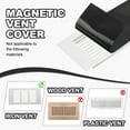 thumbnail image 4 of Uxcell Magnetic Vent Covers, Floor Wall Air Registers Cover Magnet Vent Blocker for Home RV HVAC Fireplace Furnace Black 11.9 " x 5.5 ", 4 of 7
