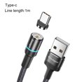 thumbnail image 1 of Essager Cable de carga para teléfono Cable de carga giratorio de 360 ​​grados Capa exterior trenzada, Negro, 1m, Tipo-c Inevent EL5315-05, 1 of 7
