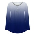 thumbnail image 5 of OKBOP Sparkly Tops For Women,Casual T-Shirt Printed Long Sleeve Round Neck Ruched Pullover White Blouse For Women Pink Long Sleeve Shirt, 5 of 6