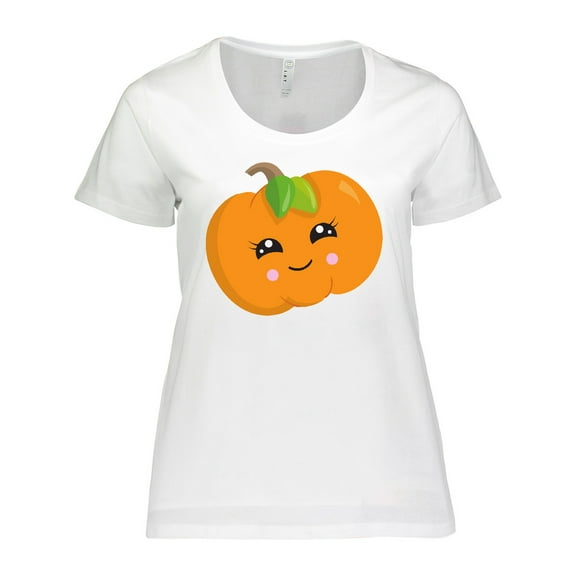 Inktastic Halloween Pumpkin, Trick or Treat, Smiling Pumpkin Women's Plus Size T-Shirt