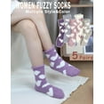 thumbnail image 2 of Fuzzy Socks for Women, Warm Cozy Fluffy Thick Plush Sleeping Slipper Socks Stocking Stuffer Gifts, 2 of 6