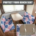 thumbnail image 2 of FOR U DESIGNS Palm Leaf Print RV Dinette Cushion Covers 2 Pcs Comfortable Camper Cushion Slipcover Stretchable Loveseat Sofa Chair Cover Furniture Protector for RV Camper Car Bench, 2 of 7