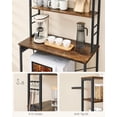 thumbnail image 2 of VASAGLE Bakers Rack with Power Outlet, 31.5 Inches Coffee Bar for Kitchen with Storage, 6-Tier Kitchen Shelves with 6 Hooks, Microwave Stand, 2 of 7