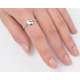 thumbnail image 4 of Women's Moon Star Universe Ring .925 Sterling Silver Band Jewelry Female Male Unisex Size 4, 4 of 4