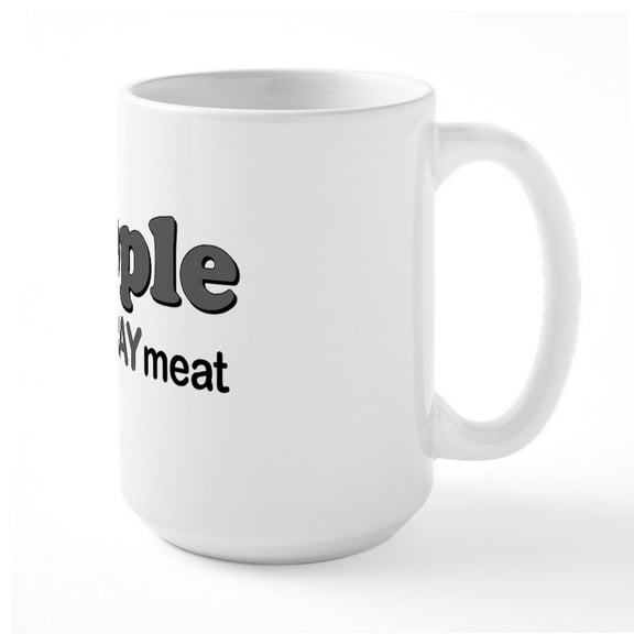 CafePress - Scrapple Gray Meat Large Mug - 15 oz Ceramic Large White Novelty Mug