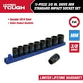 thumbnail image 5 of Hyper Tough 11-Piece 3/8-Inch, Standard Impact Socket Set mm, 43240, 5 of 21