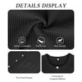 thumbnail image 6 of CASSIE LIZ Womens Plus Size Cardigan Sweaters Black Crewneck Long Sleeve Button Down Knit Jackets With Pockets Fall Winter Outerwear Cardigan 5XL 26W 28W, 6 of 7