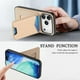 thumbnail image 5 of For iPhone 17 Pro Case Card Holder Kickstand Carbon Fiber Texture Back Cover -, 5 of 5
