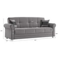 thumbnail image 6 of Ottomanson Convertible Sleeper Sofa Bed with Hidden Storage, Firm Comfort Couch, Gray, 6 of 7