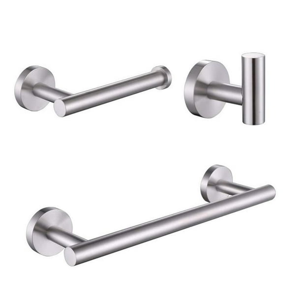 Bewildely Juego de toalleros Juego de toalleros de acero inoxidable Estante de baño Toallero Juegos de accesorios de baño No.6 Bewildely HA026480-05