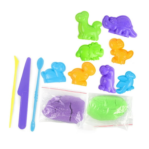 Kid Joue sur le sable d'argile, les enfants jouent au sable ensemble doux pour la vie quotidienne Dinosaur Set Basic 5.3oz