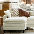 thumbnail image 5 of 151.5" Oversized Sectional Modular Sofa Modern 6 Seater U Shaped Couch Comfy with 3-Layer Cushion for Living Room Ivory, 5 of 10