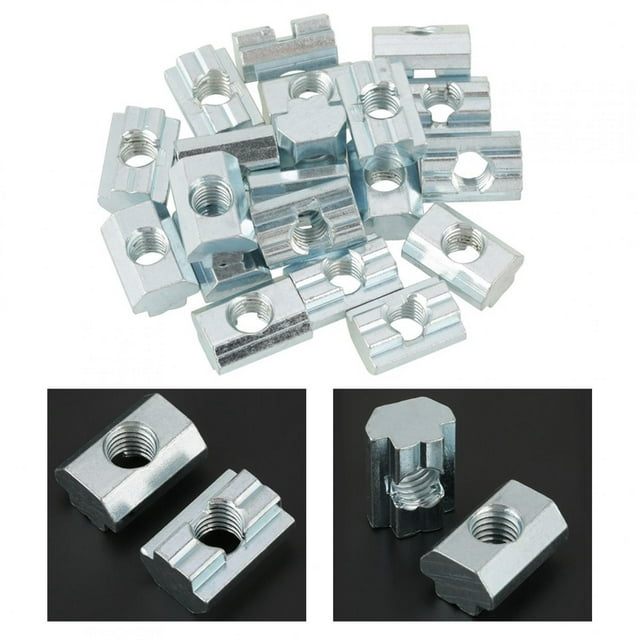 Tuerca de perfil de aluminio, Tuerca de cabeza de martillo de acero al carbono galvanizada Tuerca de acero al carbono Estándares líderes en la industria