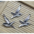 thumbnail image 6 of U8MO 10/30/50X Retro Bird Alloy Charms Pendant Jewelry Making DIY 20*20mm-10pcs, 6 of 8