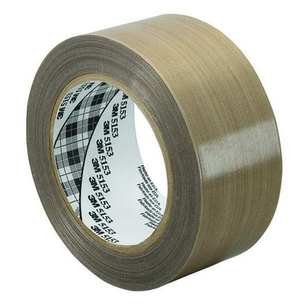 3m PTFE Glass Cloth Tape,1inx36 yd,5.3mil 1-36-5153