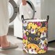 thumbnail image 5 of Fotbe Cute Cat Cartoon Cesto de Ropa con Asas, Cesto Impermeable de Gran Capacidad, Bolsa de Lavado para Dormitorio, Cesto de Ropa con Ruedas y Asas-Medium, 5 of 6