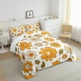thumbnail image 3 of Manfei Vintage Flowers Daisy Queen Comforter Set,Retro Rustic Floral Bedding Sets,White Yellow Bedding Comforter Set For Men Women,Luxury Bedroom Decor Reversible,3-Piece, 3 of 8