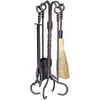 UniFlame 5 Piece Bronze Finish Fireset with Ring/Twist Handles