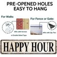 thumbnail image 3 of Happy Hour Sign Farmhouse Signs Wall Decor Art Country Decorations Rustic Vintage Home Tin Plaque Bar Beer Wine Restaurant Gift 4"x16" Inch Metal Sign, 3 of 5