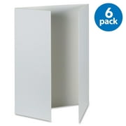 Pacon Tri-Fold Foam Presentation Boards, White, 48" x 36", 6 pack