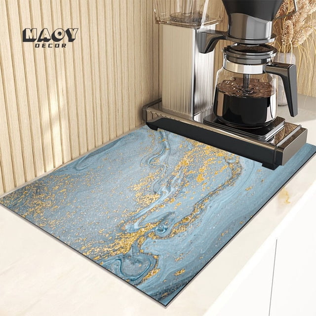 felpudos entrada casa algombra cocina antideslizante felpudo friends Almohadilla de drenaje súper absorbente estilo Mármol, estera de secado resistente a la suciedad, antimoho, para fregadero de cocin Fivean unisex