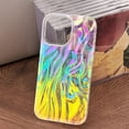 thumbnail image 2 of Compatible with iPhone Case,Colorful Laser Holographic Curly Wave Water Ripple Shape Drop Protection Clear Soft Shockproof Cover Phone Case (White,iPhone 13), 2 of 5