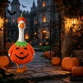 thumbnail image 5 of Fall Porch Goose Festival Outfits,23 Inch Pumpkin Style Outdoor Garden Decor Goose Statue Clothes,Fall Decorations Thanksgiving Front Porch Yard Lawn Decor, 5 of 7