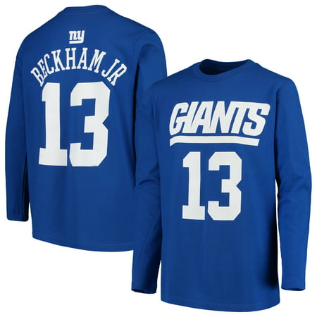 Odell Beckham Jr. New York Giants Youth Player Name & Number Long Sleeve Shirt -