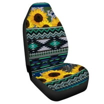 Jeiento Sunflower Automotive Seat Cover Front Seats Only Southwest Aztec Bucket Seat Cover 1 PCS Red Auto Accessories Interior Covers for Cars Universal Fit for SUV Truck Sedan