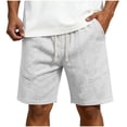 thumbnail image 2 of DailyTrove Men's Linen Blend Drawstring Casual Shorts, Breathable Summer & Beach Style, 2 of 6