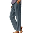 thumbnail image 2 of Kmdttou Women'S Spring Printed Elasticated Waist Full Length Casual Pants Nine-Point Pants, 2 of 5