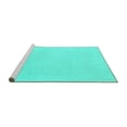 thumbnail image 2 of Ahgly Company Machine Washable Indoor Rectangle Solid Turquoise Blue Modern Area Rugs, 4' x 6', 2 of 4