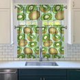 thumbnail image 3 of Kitchen Curtains 36 Inch Short - 3 Panel Set, Kiwi Fruit Cartoon Pattern, Rod Pocket Window Curtain, 100% Polyester for Farmhouse, Cafe, Living Room, Bedroom, Easy Wash, 3 of 6