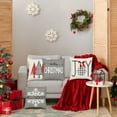 thumbnail image 2 of Christmas Pillow Covers 16x16 Set of 4 Christmas Decorations Merry Christmas Tree Truck Joy Snow Hello Winter Decorative Gray Throw Pillows Farmhouse Christmas Holiday Indoor Home Decor for Couch, 2 of 4
